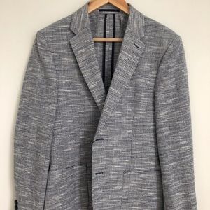 Reiss ‘MENT’ Cotton Suit, Blue/White Check
